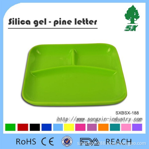 Fast Food Plate FDA and LFGB approved Silicone Antiskid and Reusable